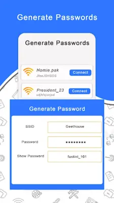 WIFI Password ShowMaster Key android App screenshot 2